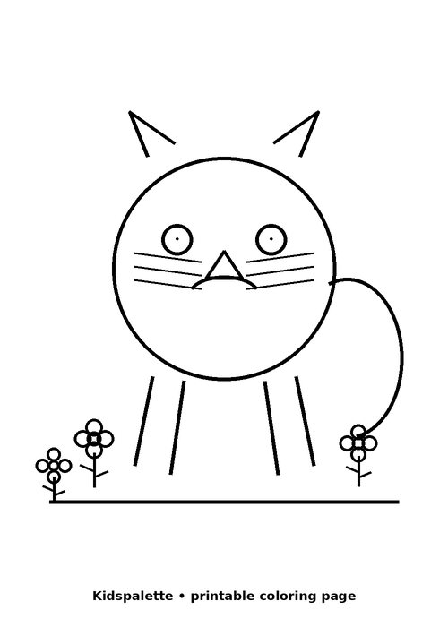 Curious kitten in the garden