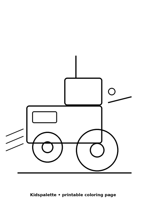 Happy tractor on the farm